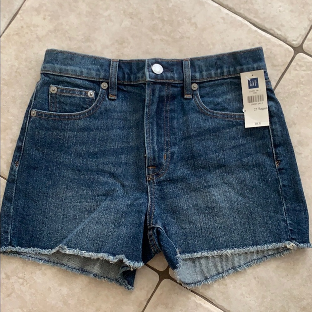 High waisted jean shorts